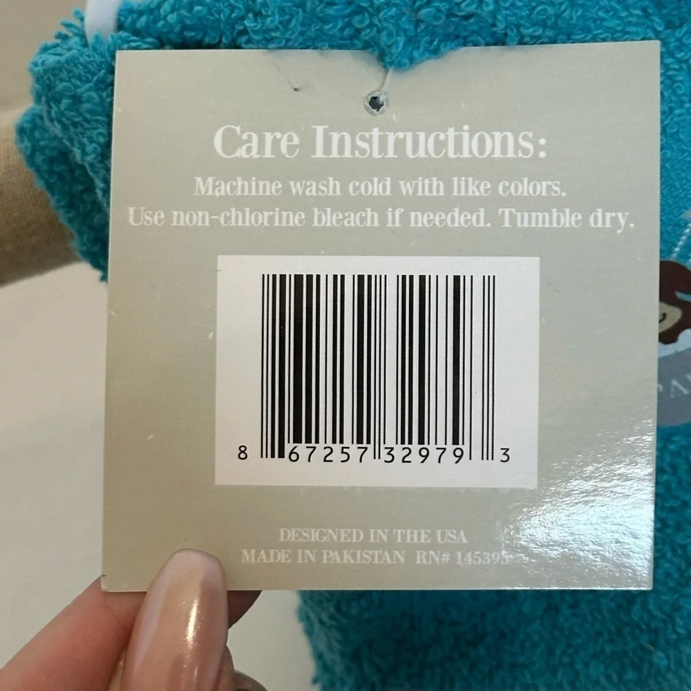 Pet Dog 2 pack hand Towel and Wash cloth- Teal NWT